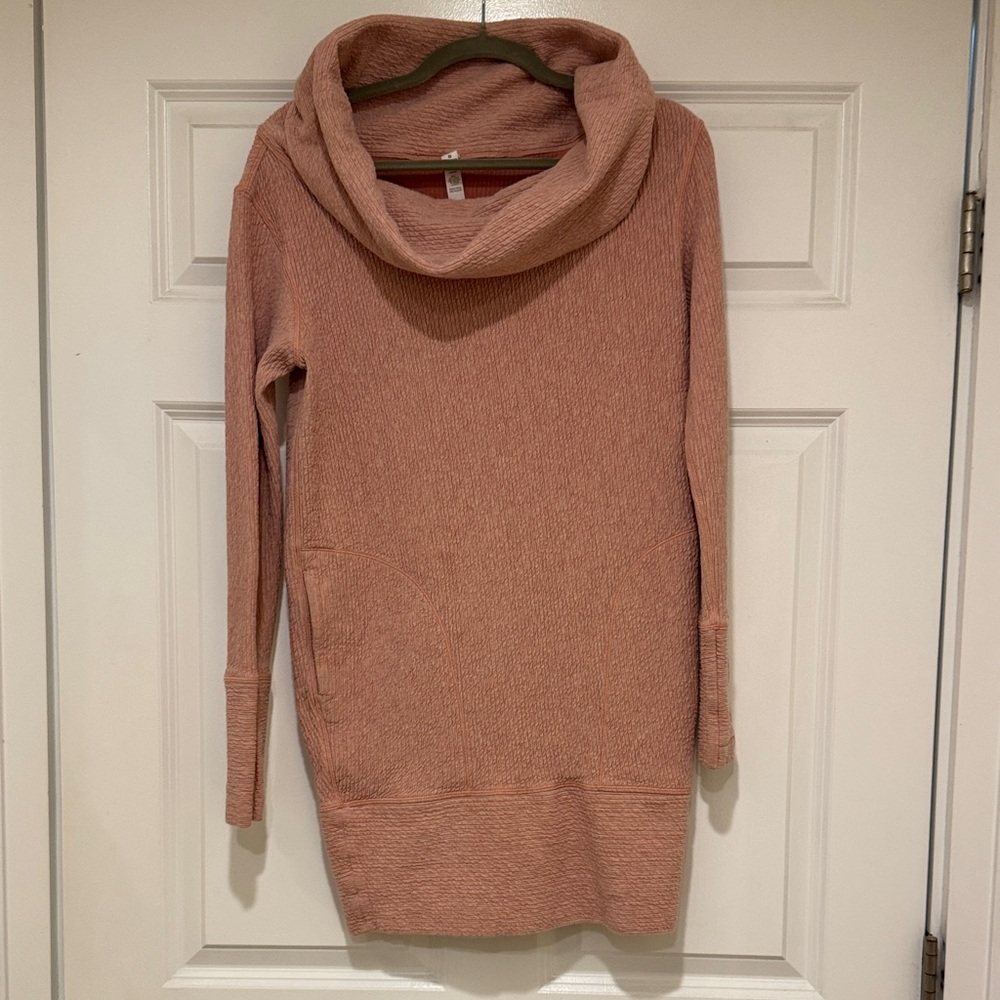 lululemon athletica Dusty Rose Cowl Neck Tunic Sweater